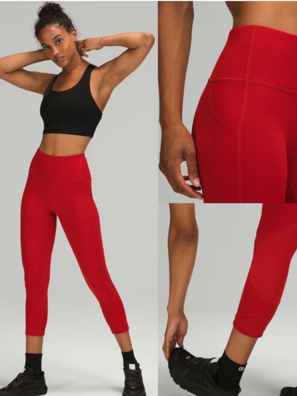 Lululemon High-Rise Red Leggings | Size 8, 22" Inseam